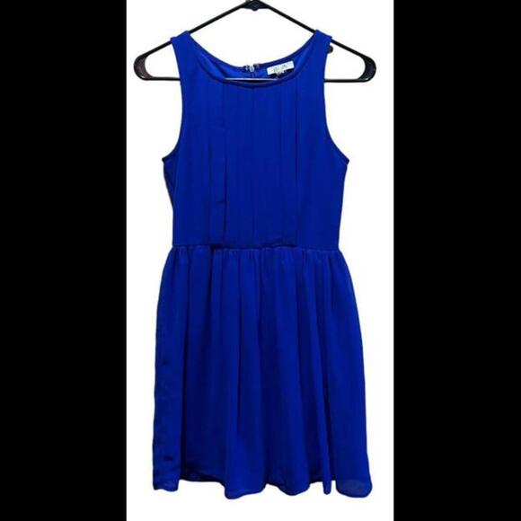 Delia's Royal Fit‎ & Flare Sleeveless Dress Royal Blue Size 3 - Picture 1 of 3
